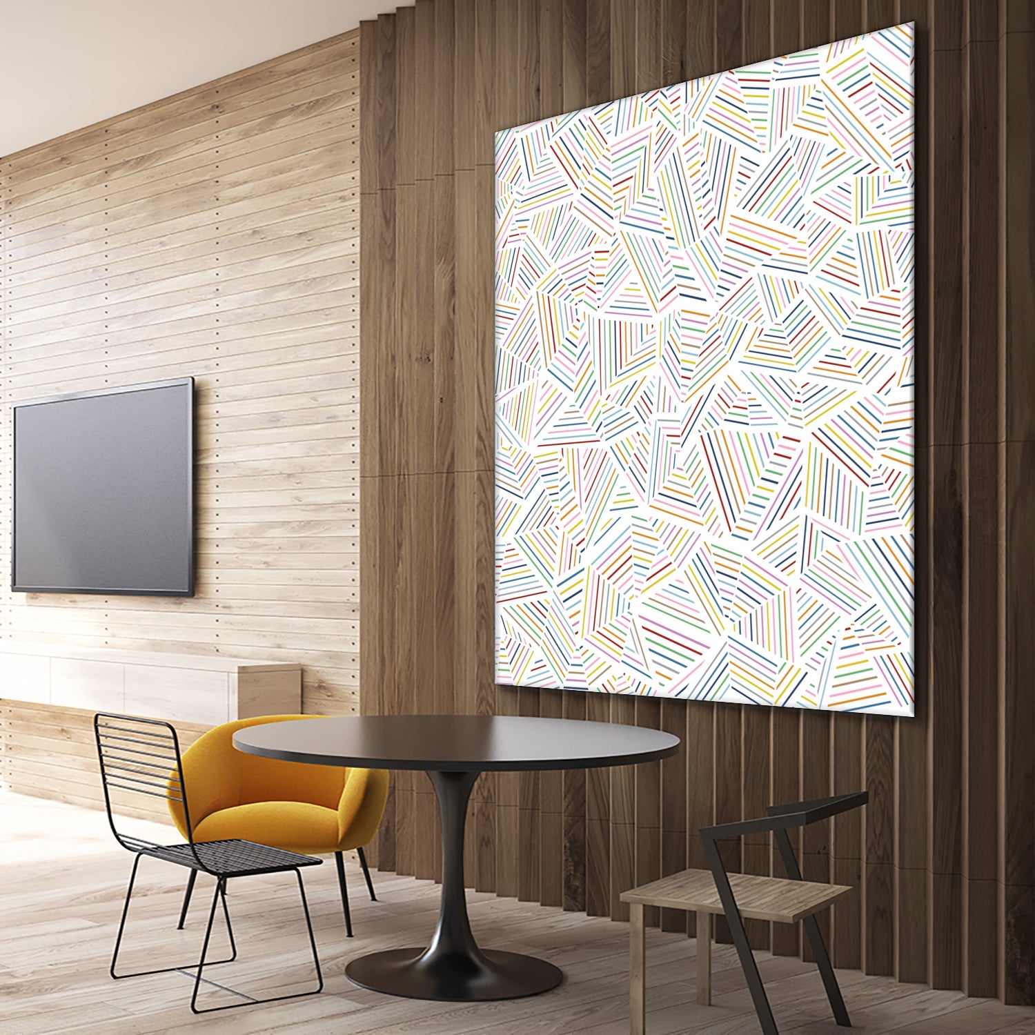 Ab Linear Rainbow by Emeline Tate-Robertson on GIANT ART - white digital painting