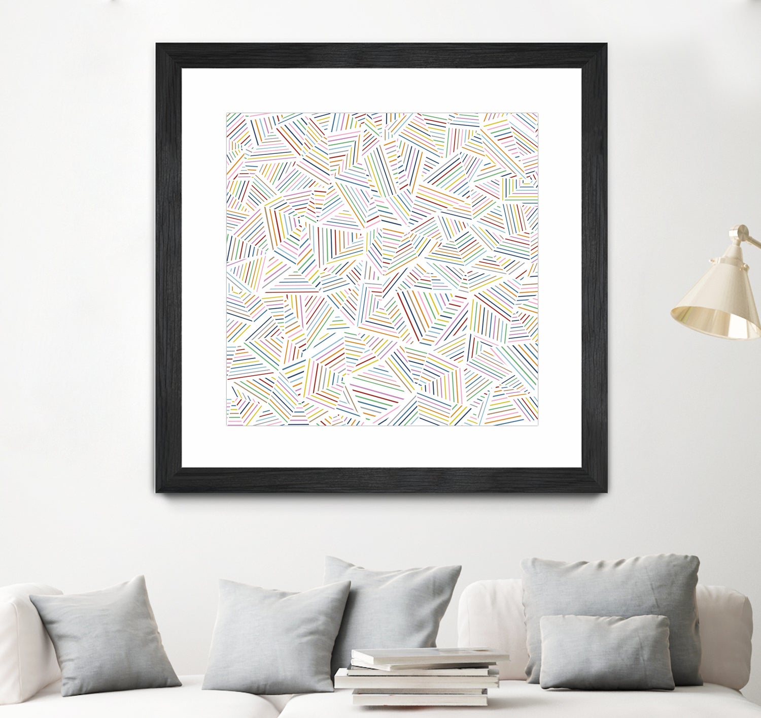 Ab Linear Rainbow by Emeline Tate-Robertson on GIANT ART - white digital painting