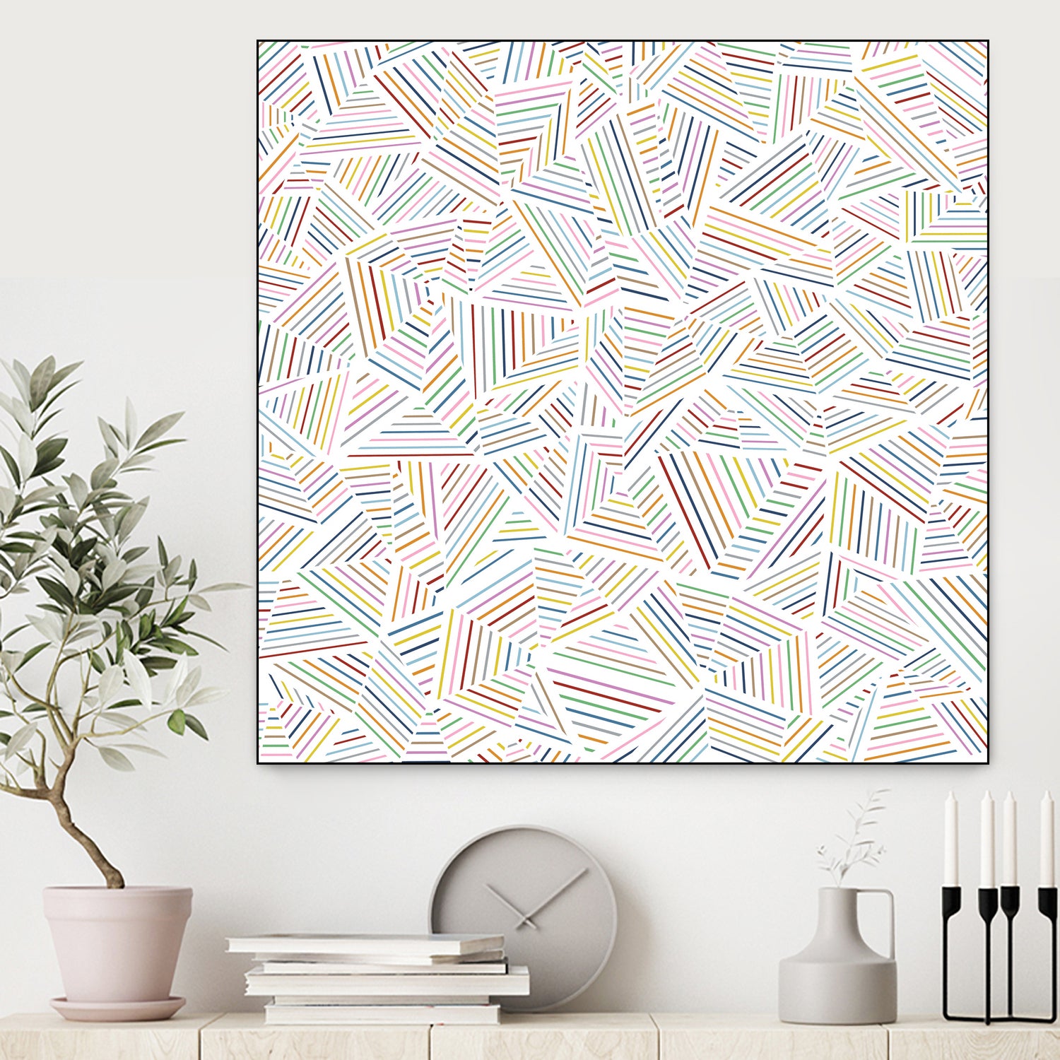 Ab Linear Rainbow by Emeline Tate-Robertson on GIANT ART - white digital painting