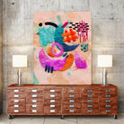 abstract embroidery by Nastya Bogdanova on GIANT ART - pink mixed media