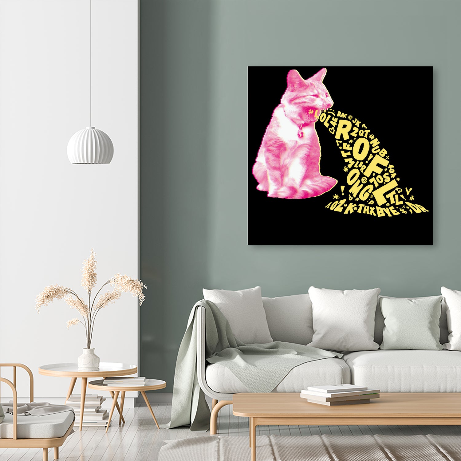 Word Vomit by Sabrina Pearcy on GIANT ART - pink typography