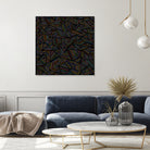 Ab Linear Rainbow B by Emeline Tate-Robertson on GIANT ART - black digital painting