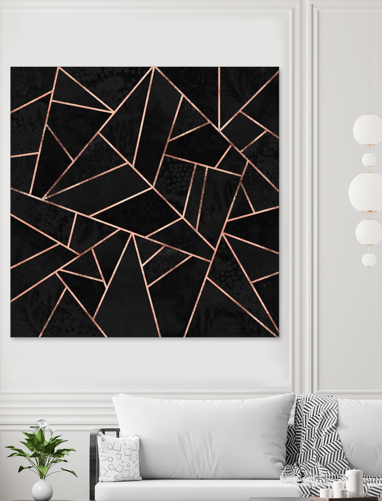 Velvet Black & Rose Gold by Elisabeth Fredriksson on GIANT ART - black digital painting