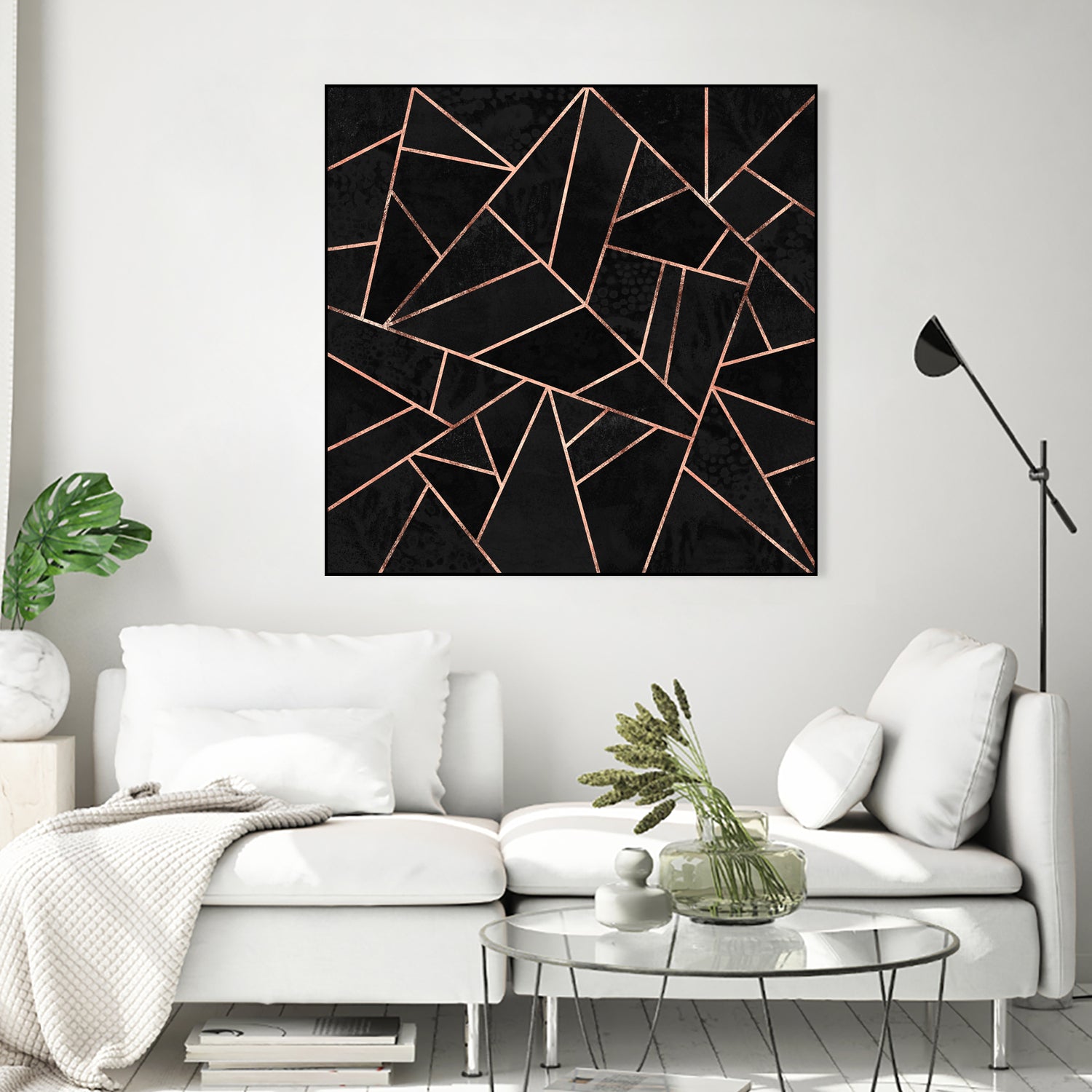 Velvet Black & Rose Gold by Elisabeth Fredriksson on GIANT ART - black digital painting