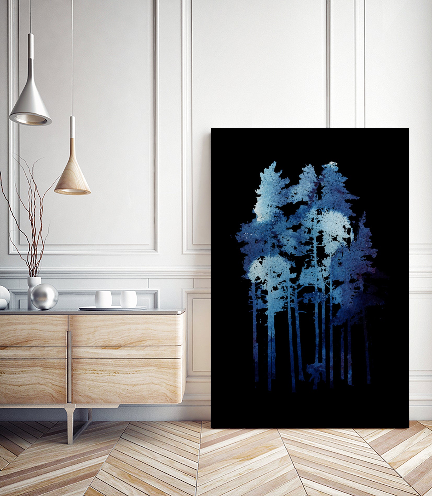 Winter wolf by Robert Farkas on GIANT ART - blue digital painting