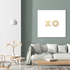 XO gold - minimal by Gale Switzer on GIANT ART - white typography