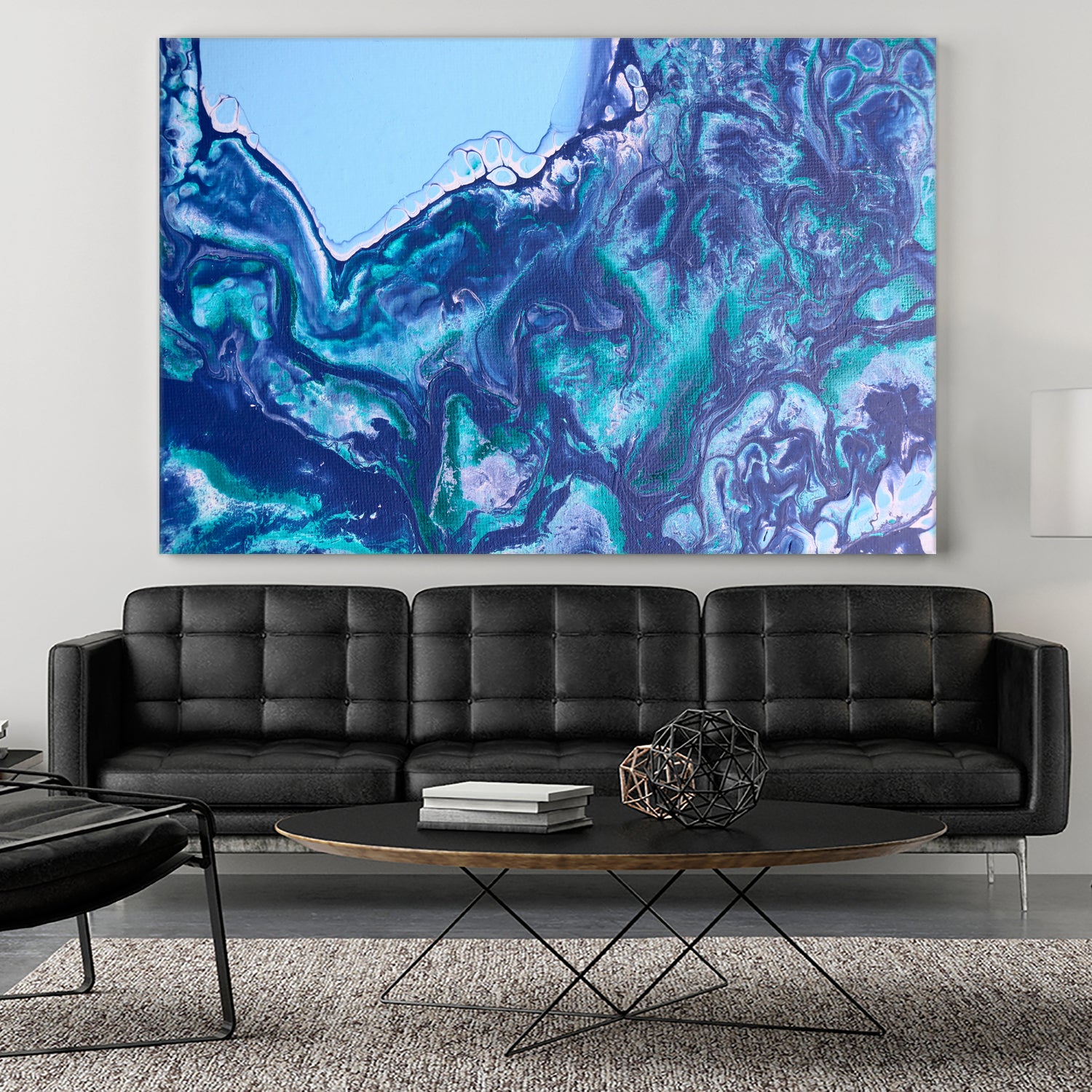 Whisper by L. Renee Jones on GIANT ART - blue mixed media