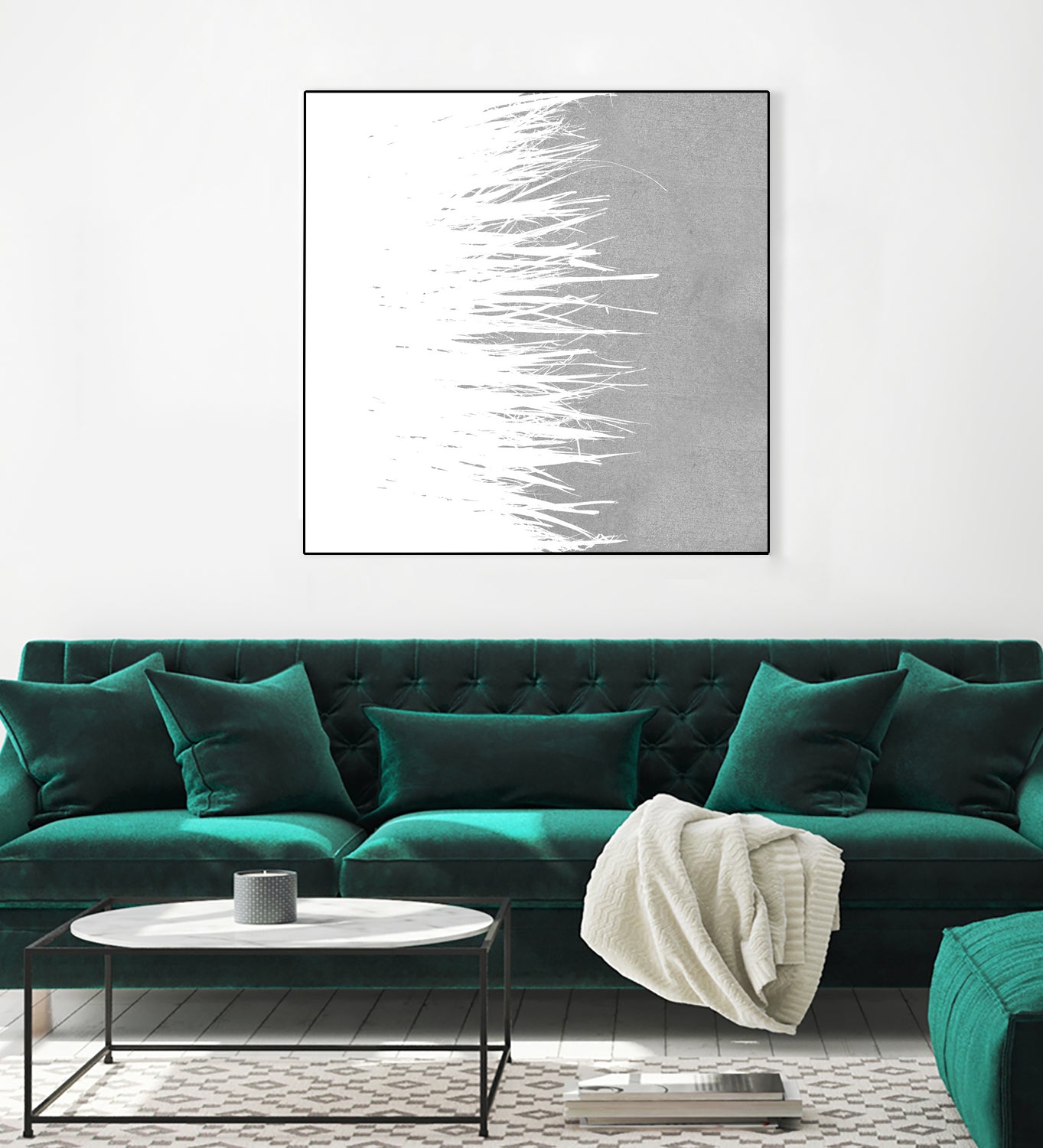 Concrete Fringe W On Side by Emeline Tate-Robertson on GIANT ART - gray digital painting