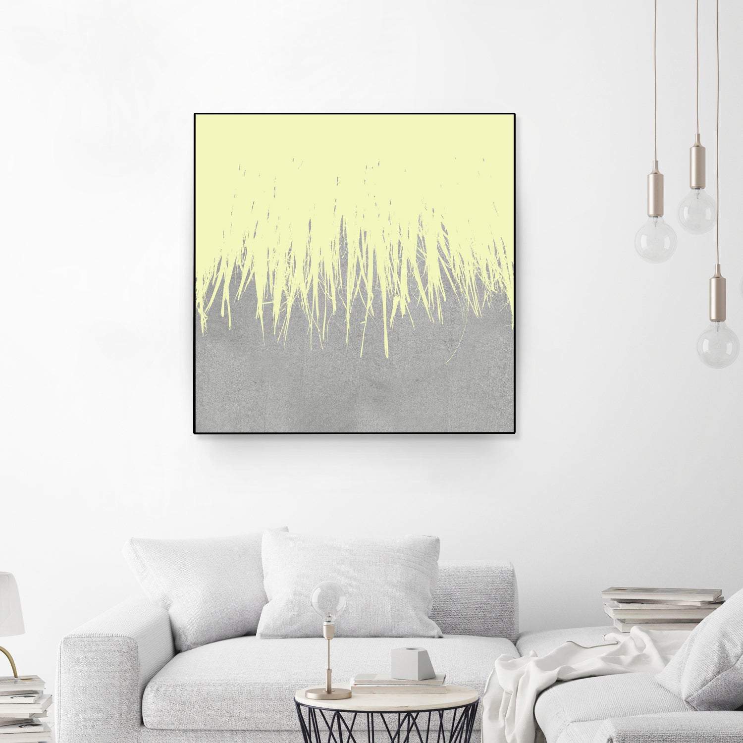 Concrete Fringe Yellow by Emeline Tate-Robertson on GIANT ART - yellow digital painting