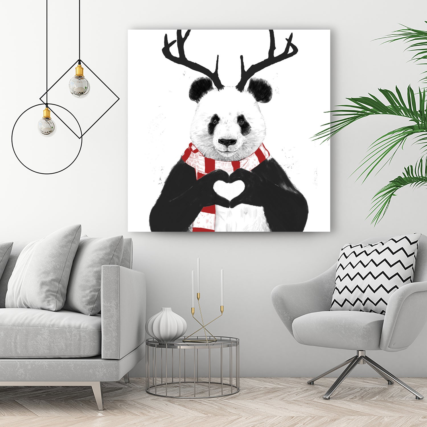 Xmas panda by Solti Balázs on GIANT ART - white digital drawing