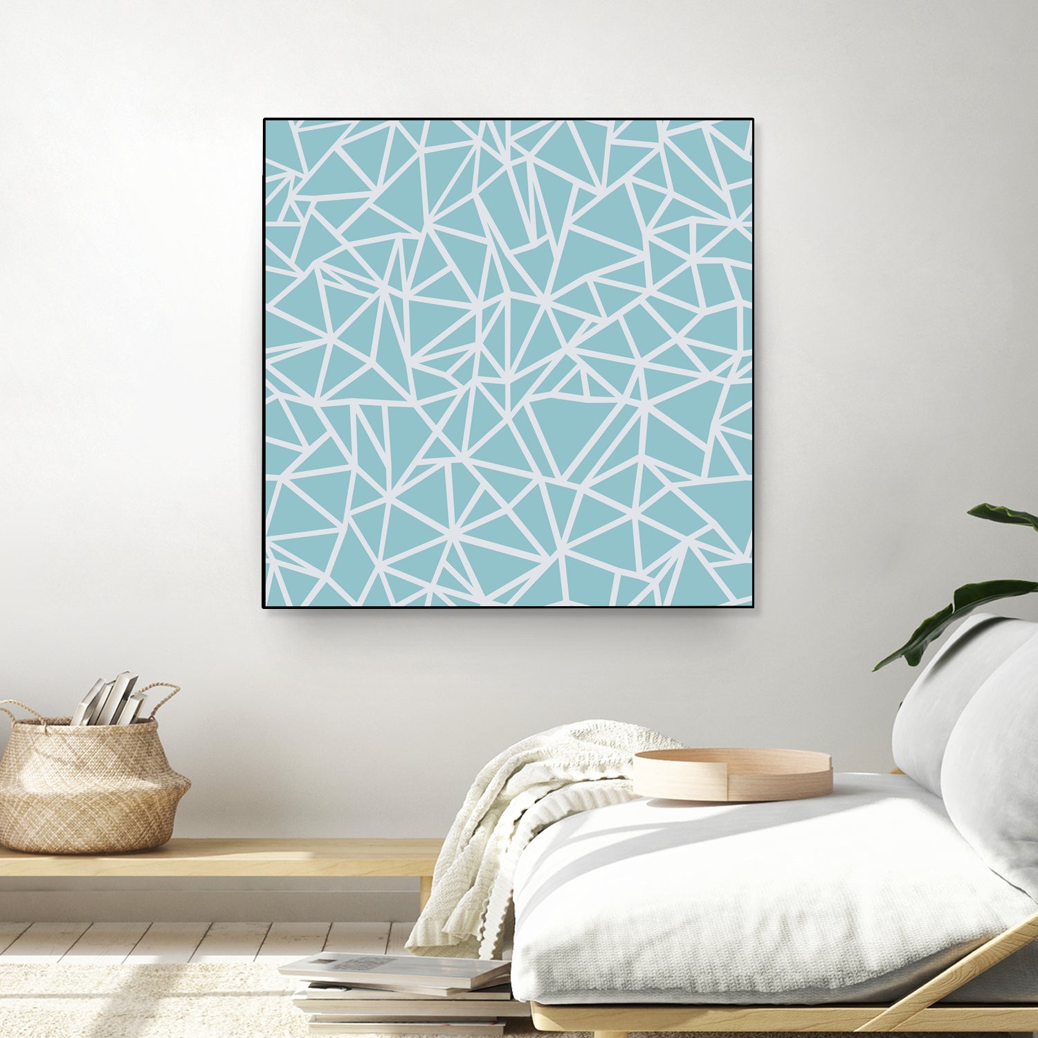 Abstract Outline Sky Blue by Emeline Tate-Robertson on GIANT ART - blue digital painting