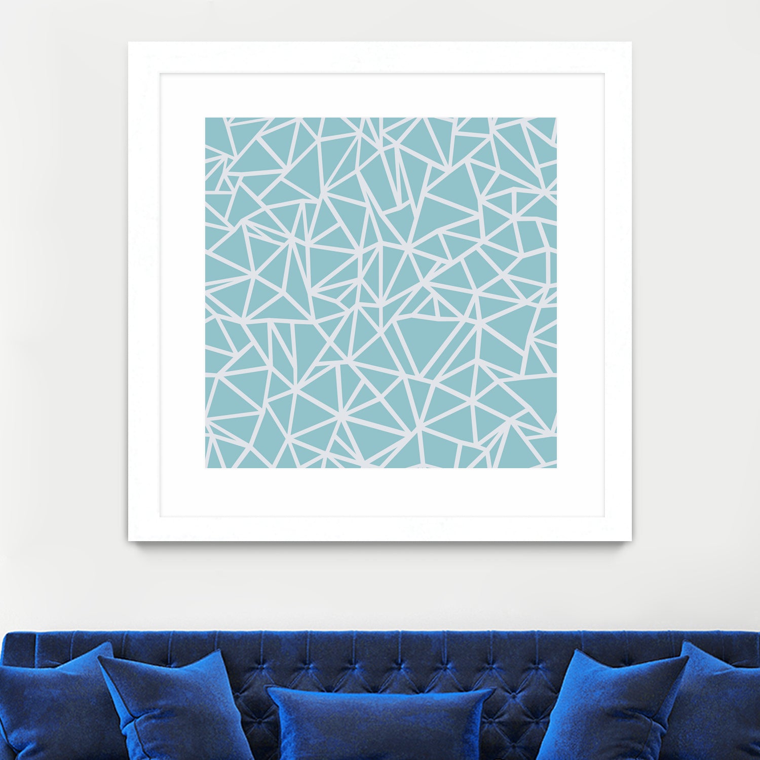 Abstract Outline Sky Blue by Emeline Tate-Robertson on GIANT ART - blue digital painting