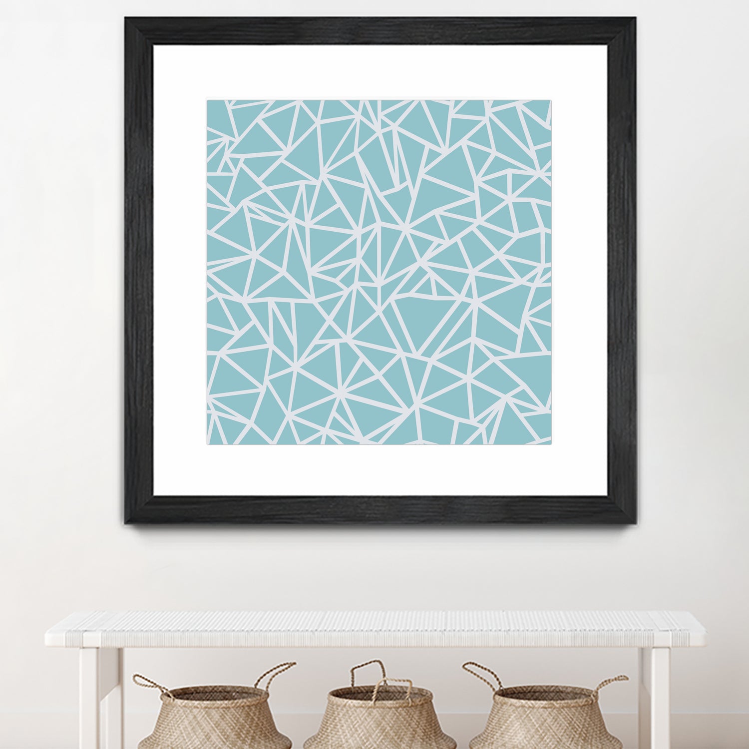 Abstract Outline Sky Blue by Emeline Tate-Robertson on GIANT ART - blue digital painting