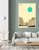 YOSEMITE NATIONAL PARK (Yosemite Valley) by Jazzberry Blue on GIANT ART - blue vector illustration