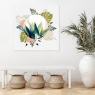 Abstract geometrical and botanical shapes I by mmarta bc on GIANT ART - green digital painting