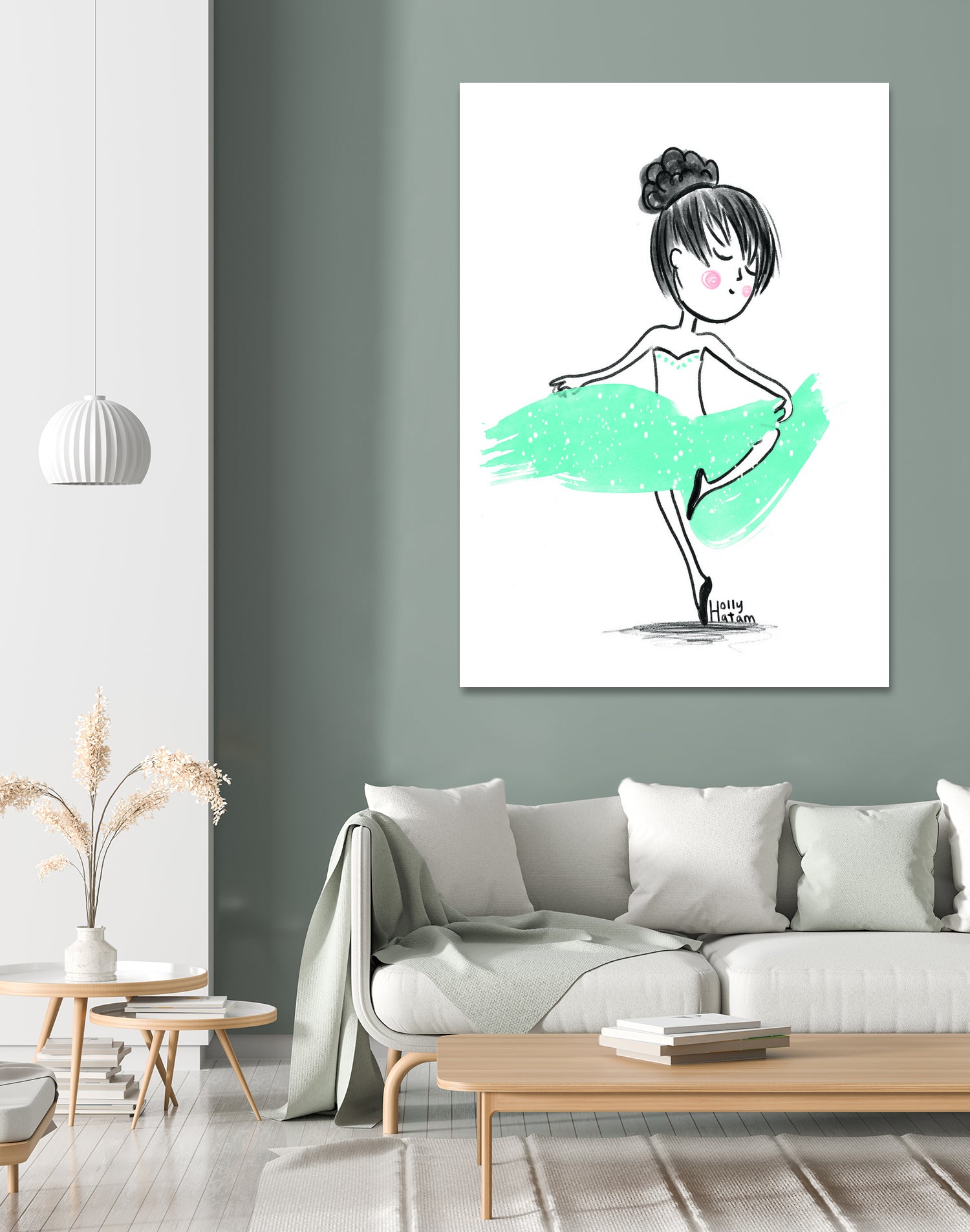 WinterBallerina by Holly Hatam on GIANT ART - blue digital drawing
