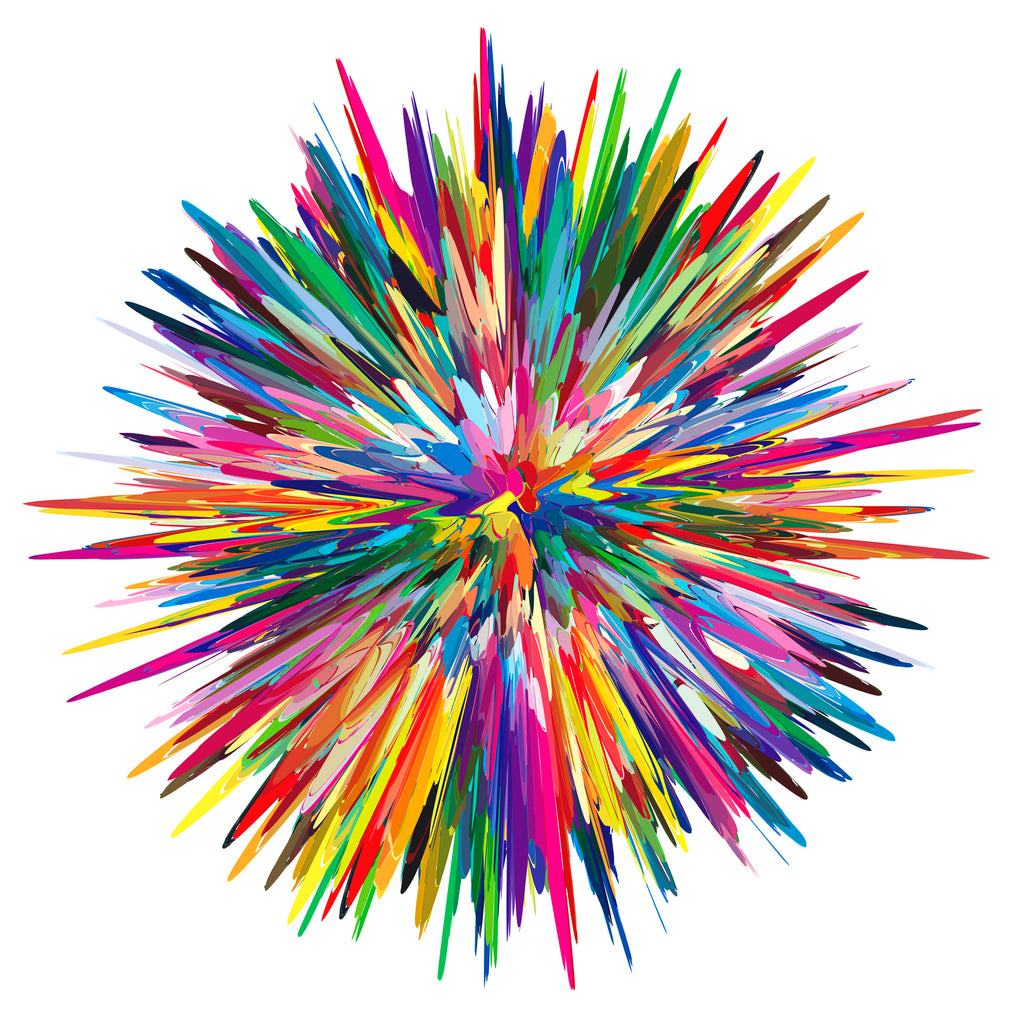 Color Explosion Three by Florian Habermann on GIANT ART - yellow vector illustration