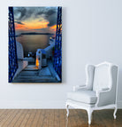 Santorini 15 by Haris Kavalla on GIANT ART - blue photo manipulation