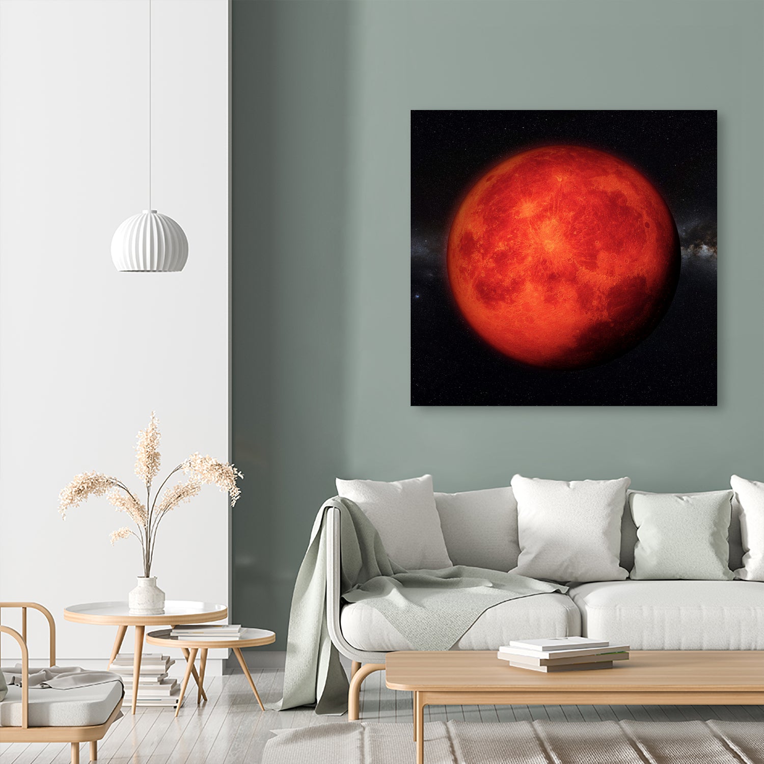 Super bloody Moon by Tenyo Marchev on GIANT ART - red 3d art