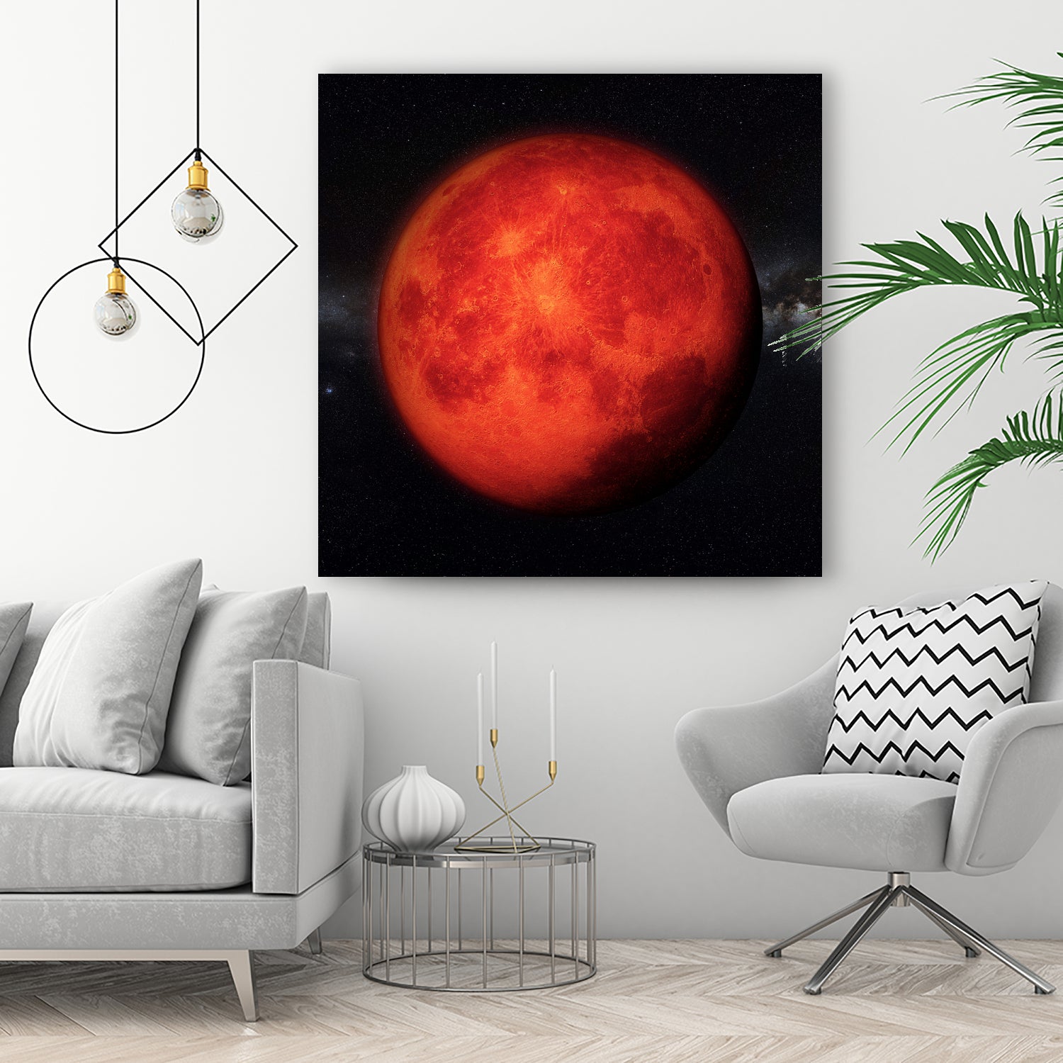 Super bloody Moon by Tenyo Marchev on GIANT ART - red 3d art