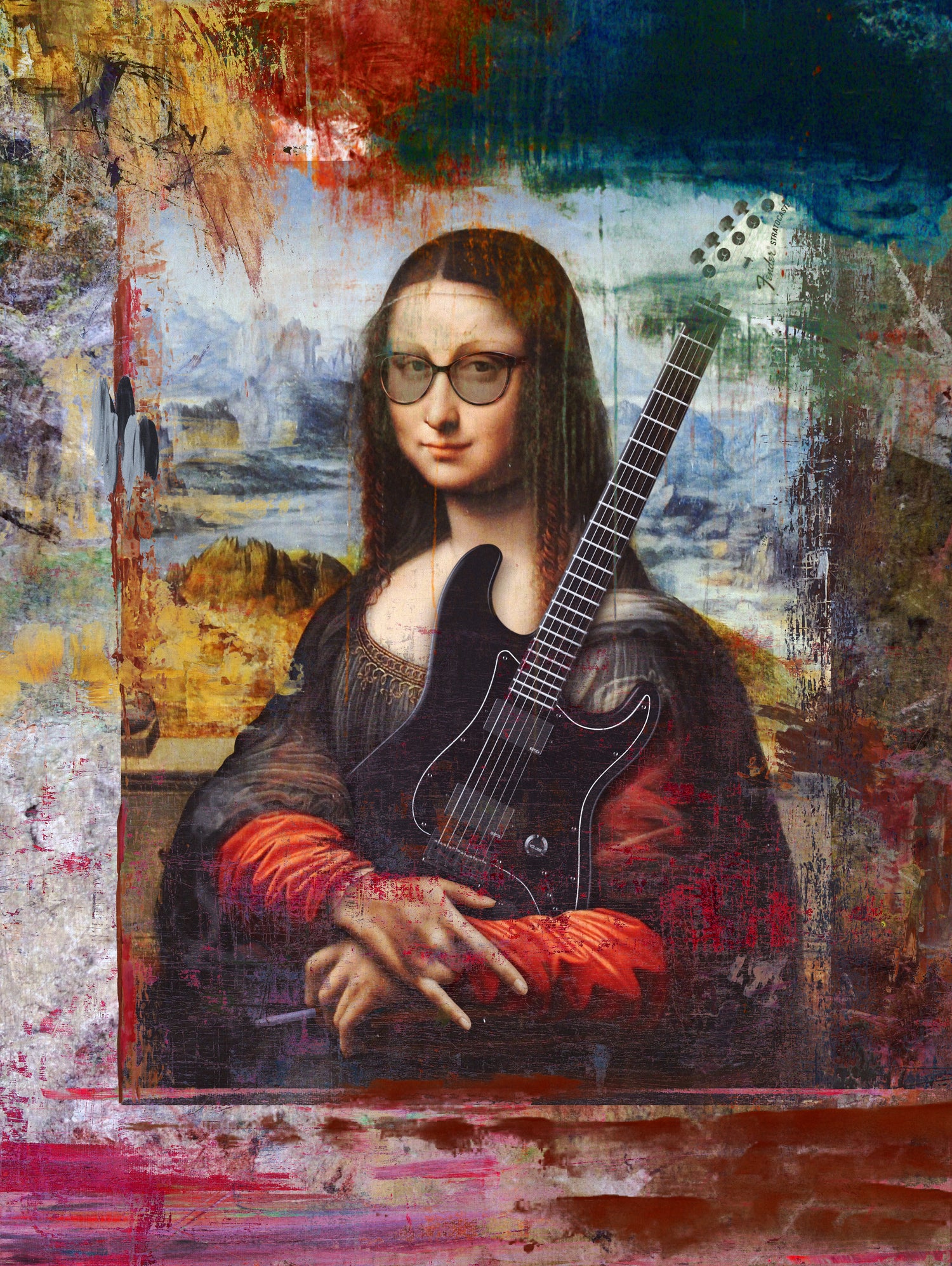 She Rocks by José Luis Guerrero on GIANT ART - red digital painting