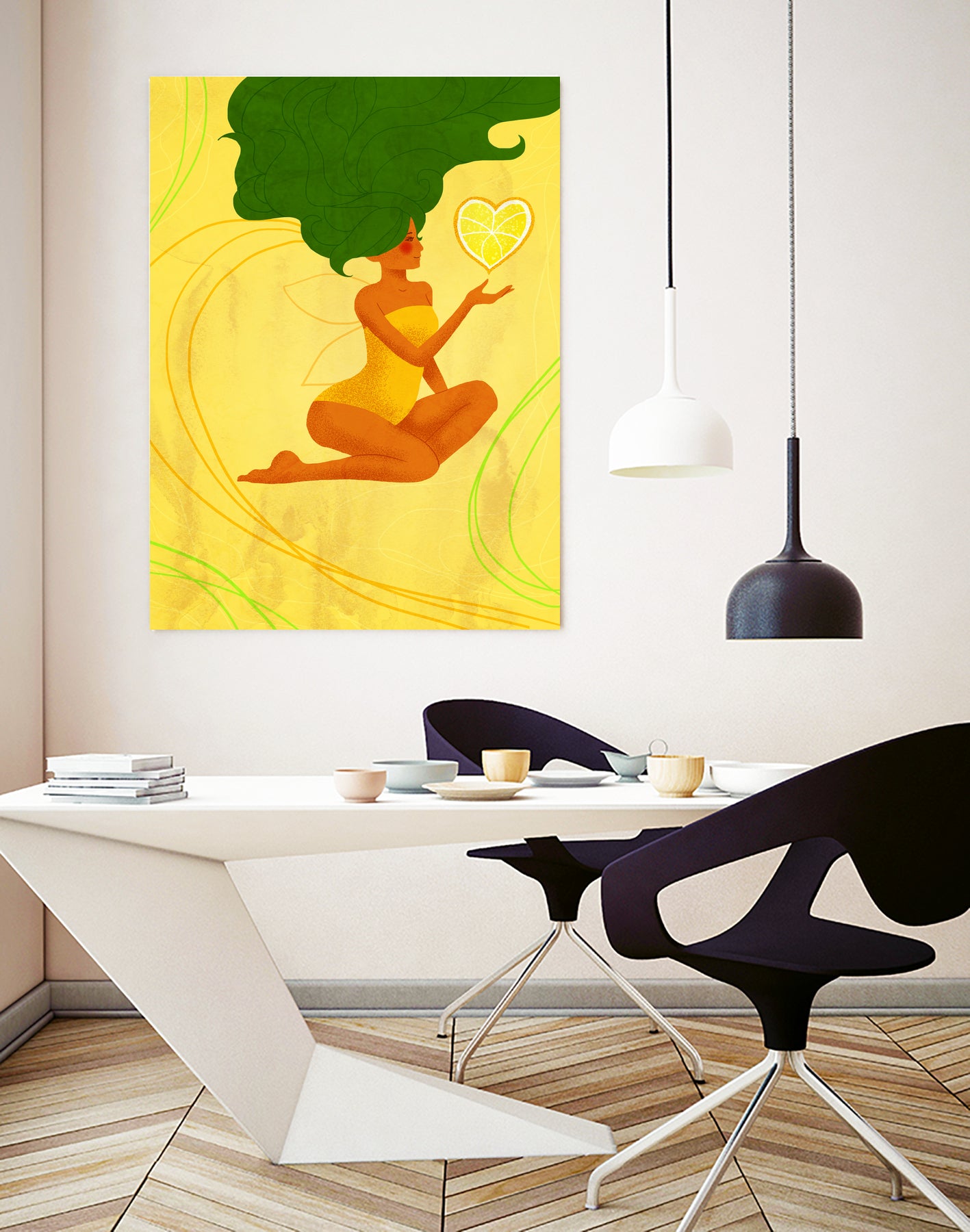 Yellow Lemon Life by Nadia Tokareva on GIANT ART - yellow character design