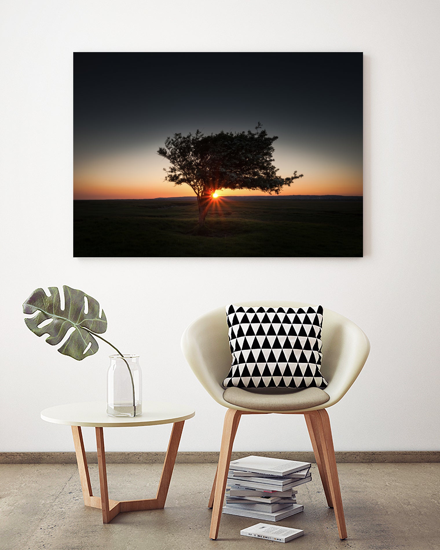 Windswept tree at Penclawdd, Gower by Leighton Collins on GIANT ART - orange photo illustration