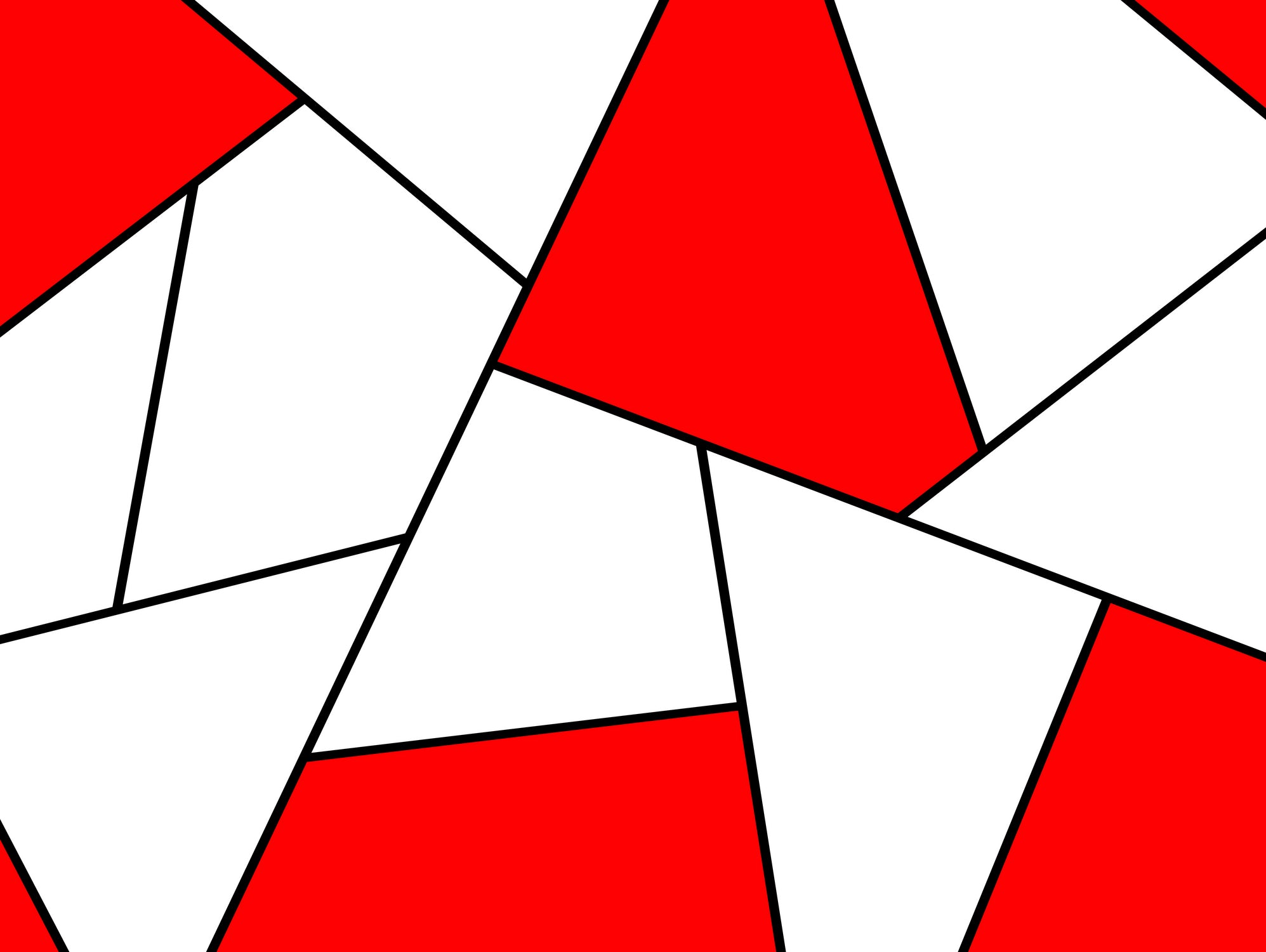 Abstract geometric pattern - red, black and white. by Keren Shiker on GIANT ART - red digital painting