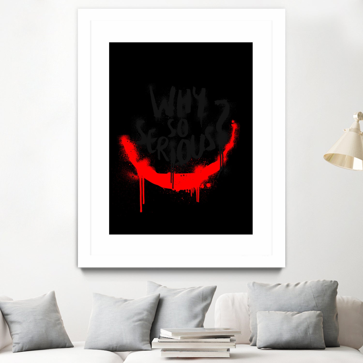 Why so serious? The Joker by gareth mcguckin on GIANT ART - white typography