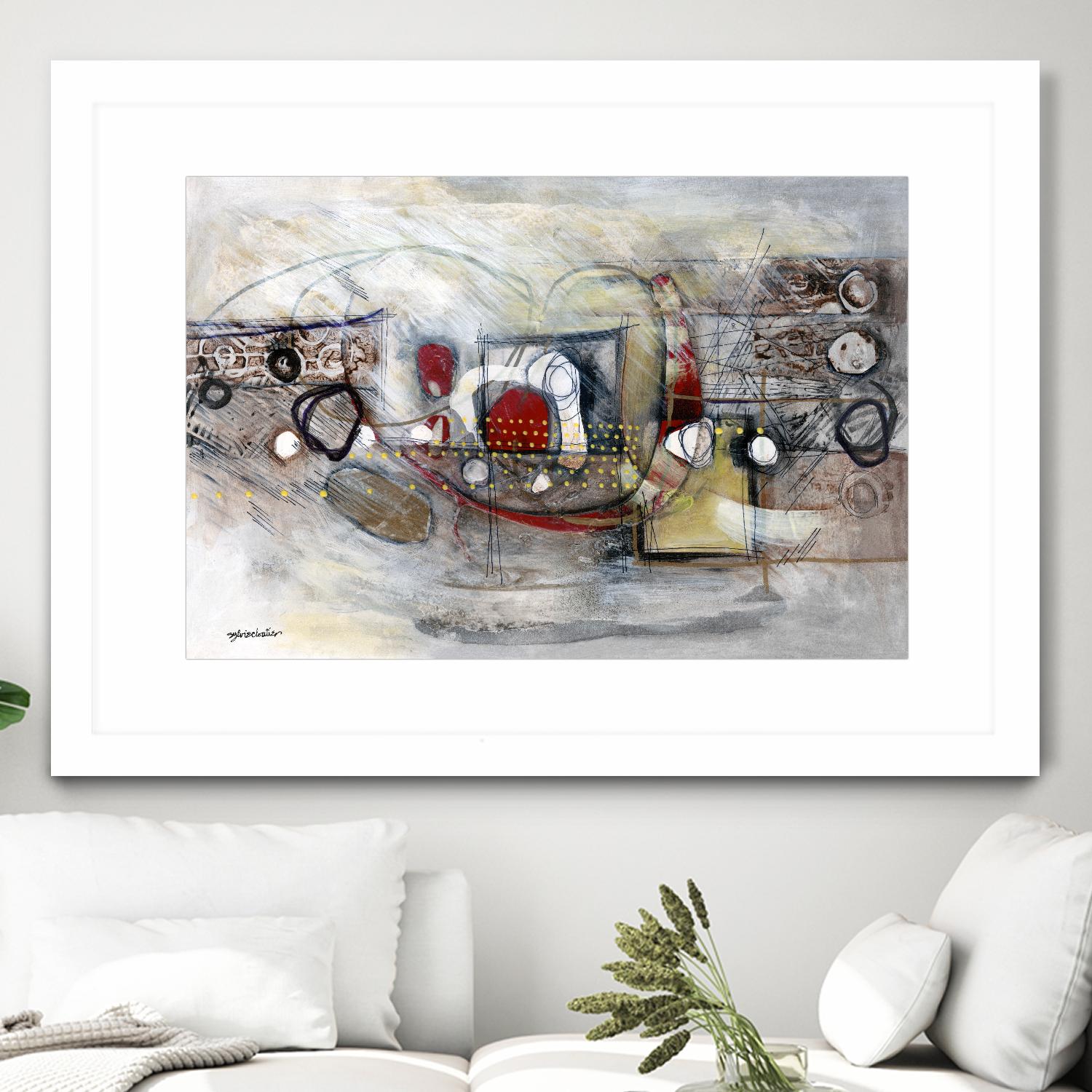 Passer au travers by Sylvie Cloutier on GIANT ART - beige abstract