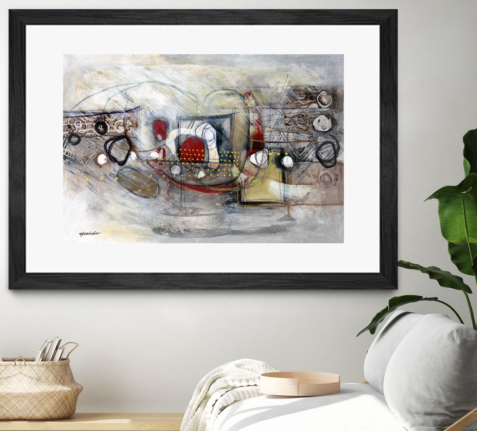 Passer au travers by Sylvie Cloutier on GIANT ART - beige abstract