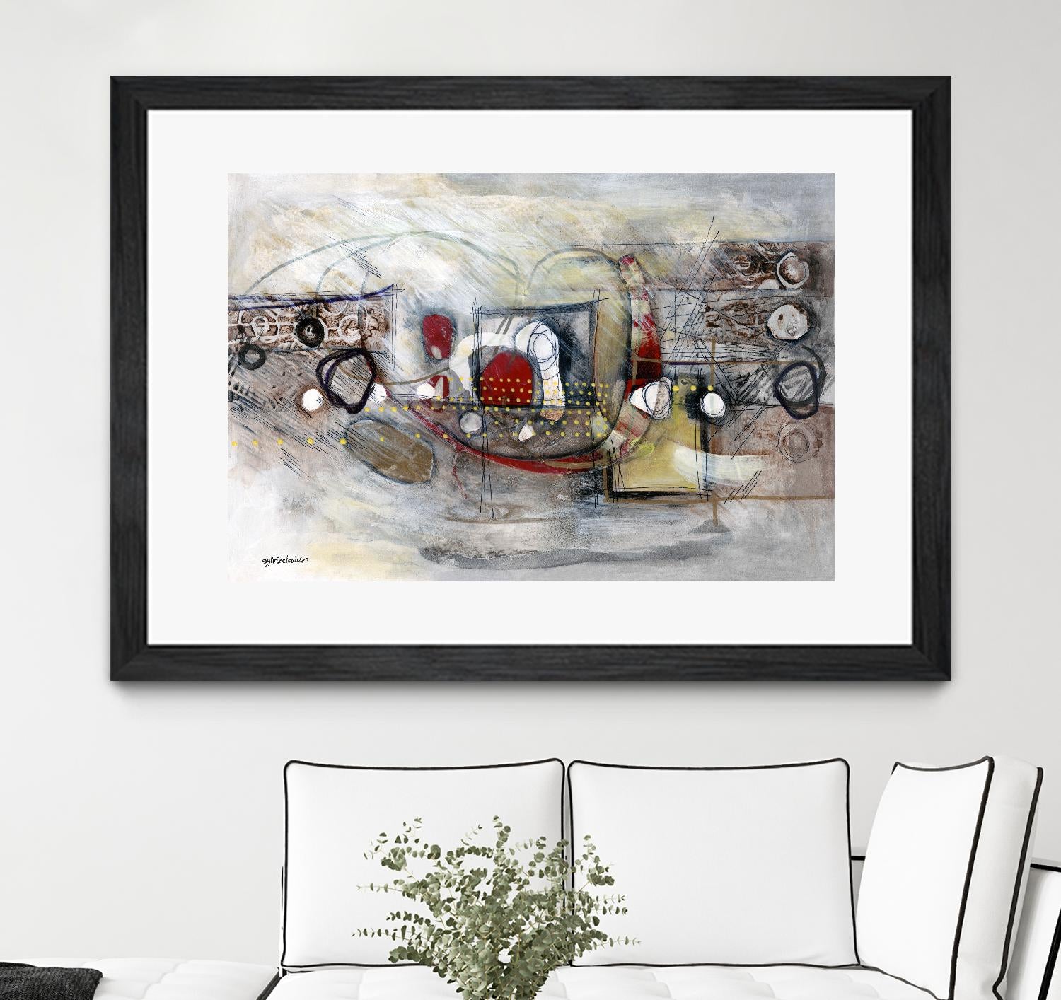 Passer au travers by Sylvie Cloutier on GIANT ART - beige abstract