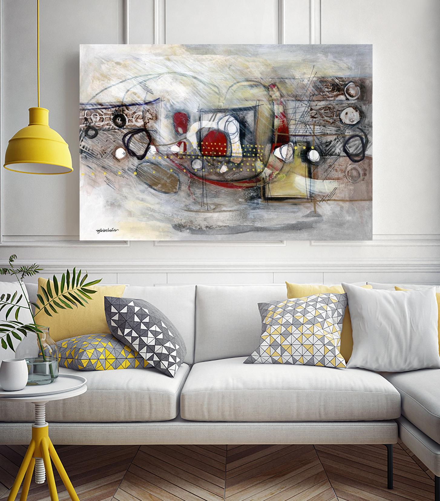 Passer au travers by Sylvie Cloutier on GIANT ART - beige abstract