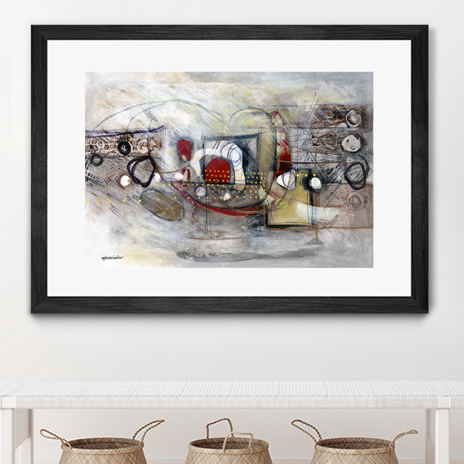 Passer au travers by Sylvie Cloutier on GIANT ART - beige abstract