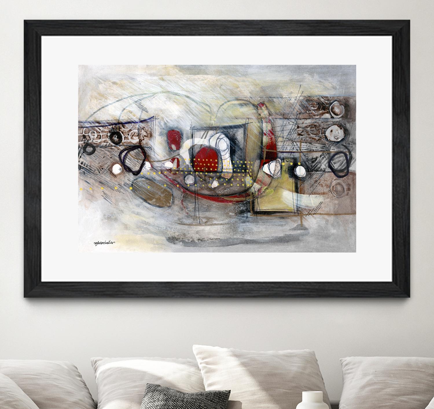 Passer au travers by Sylvie Cloutier on GIANT ART - beige abstract