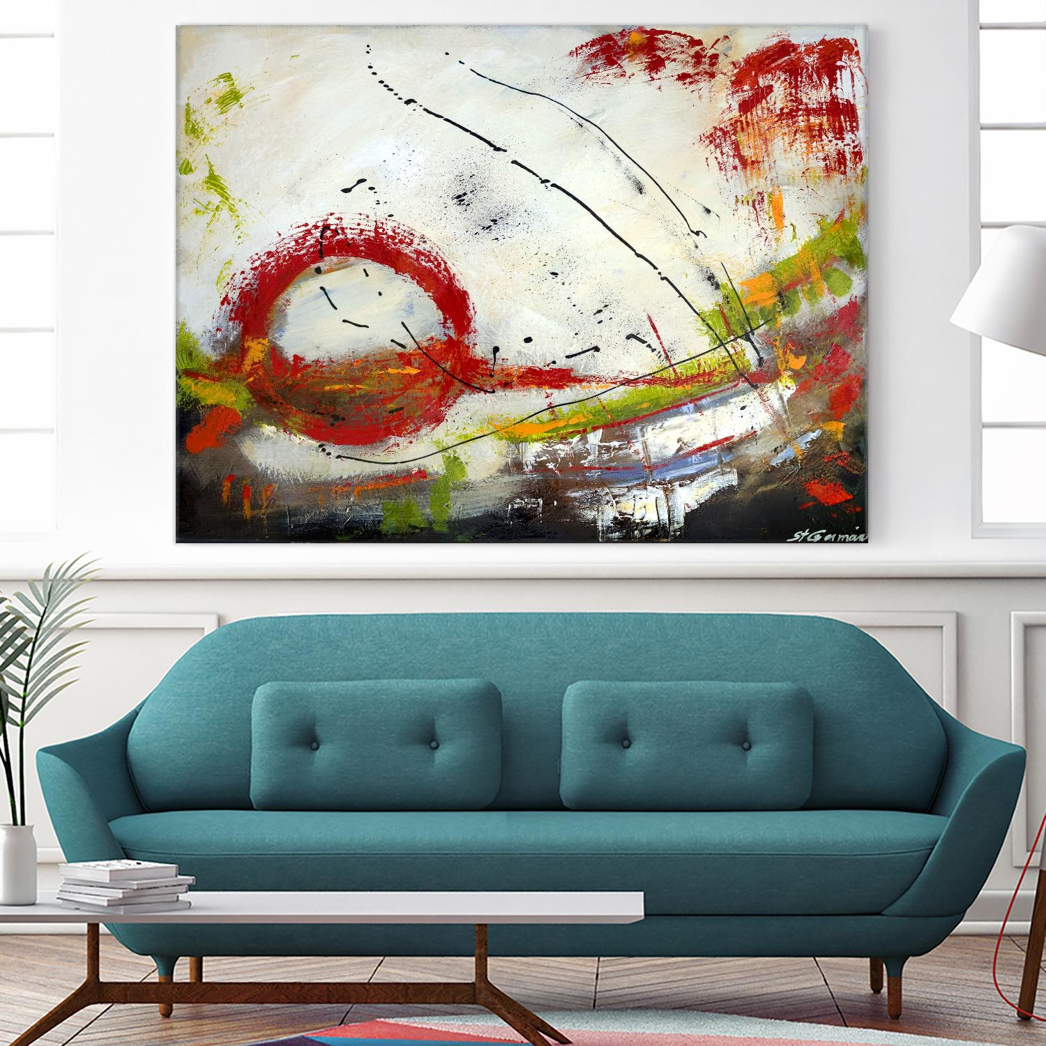 Intense by Carole St-Germain on GIANT ART - red abstract quebec artists