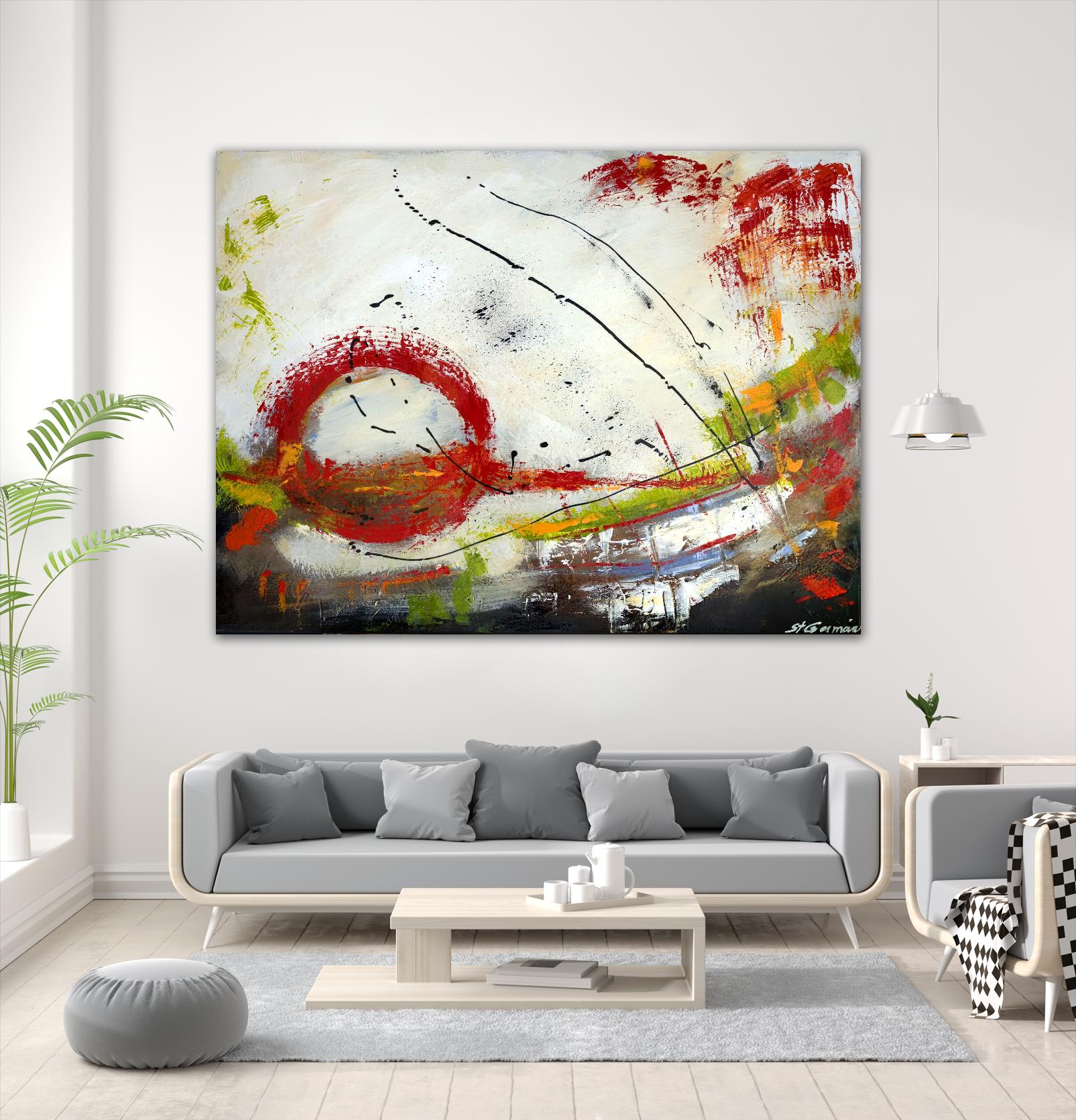 Intense by Carole St-Germain on GIANT ART - red abstract quebec artists