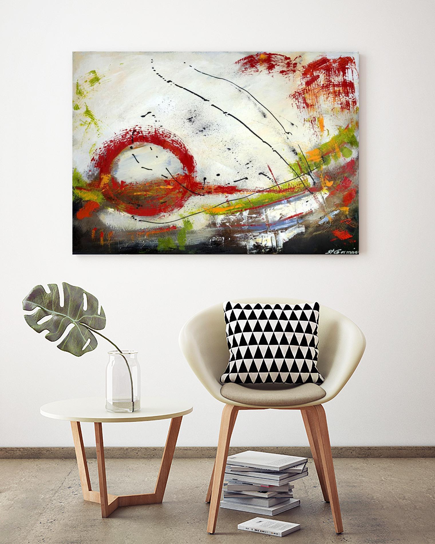 Intense by Carole St-Germain on GIANT ART - red abstract quebec artists