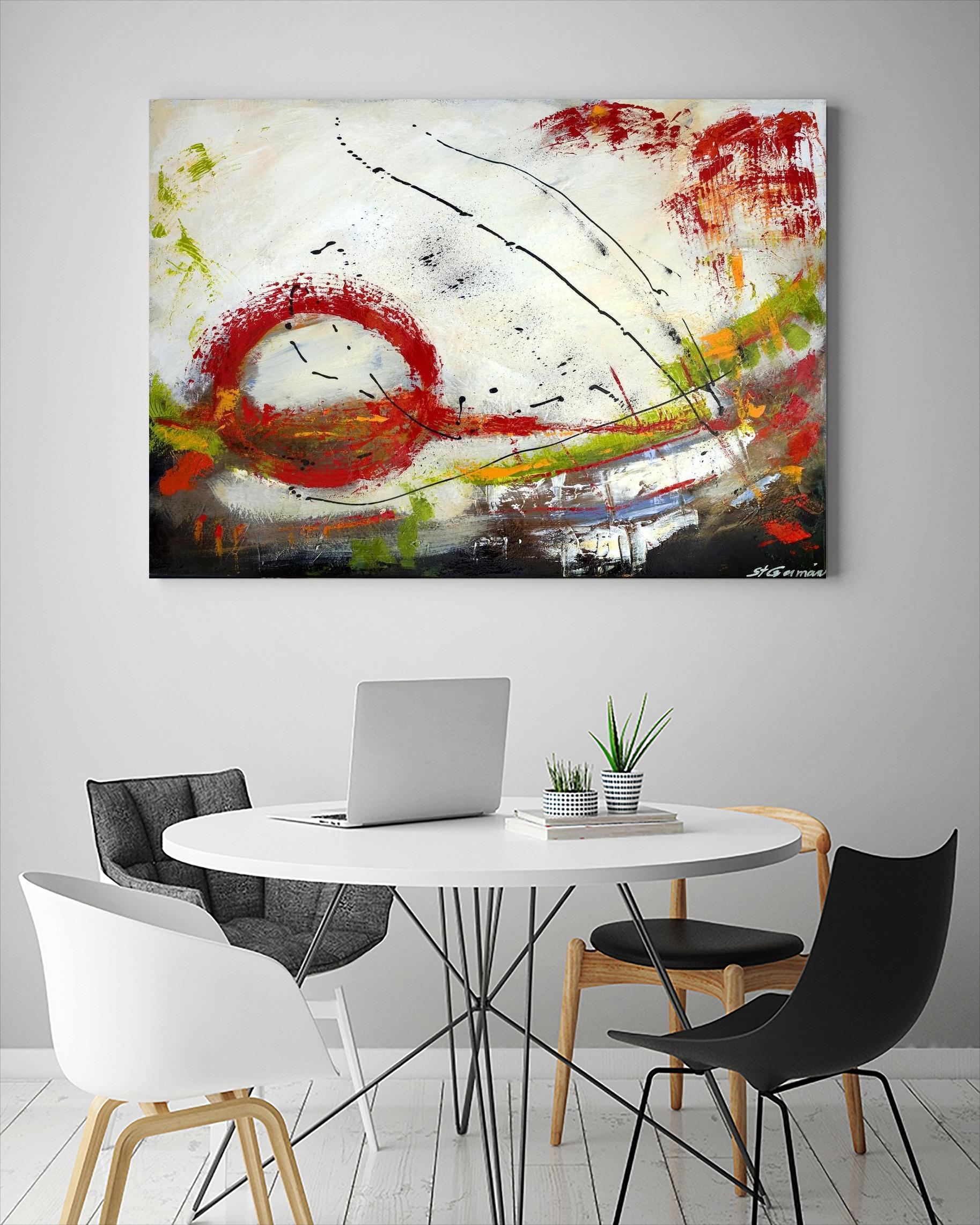 Intense by Carole St-Germain on GIANT ART - red abstract quebec artists