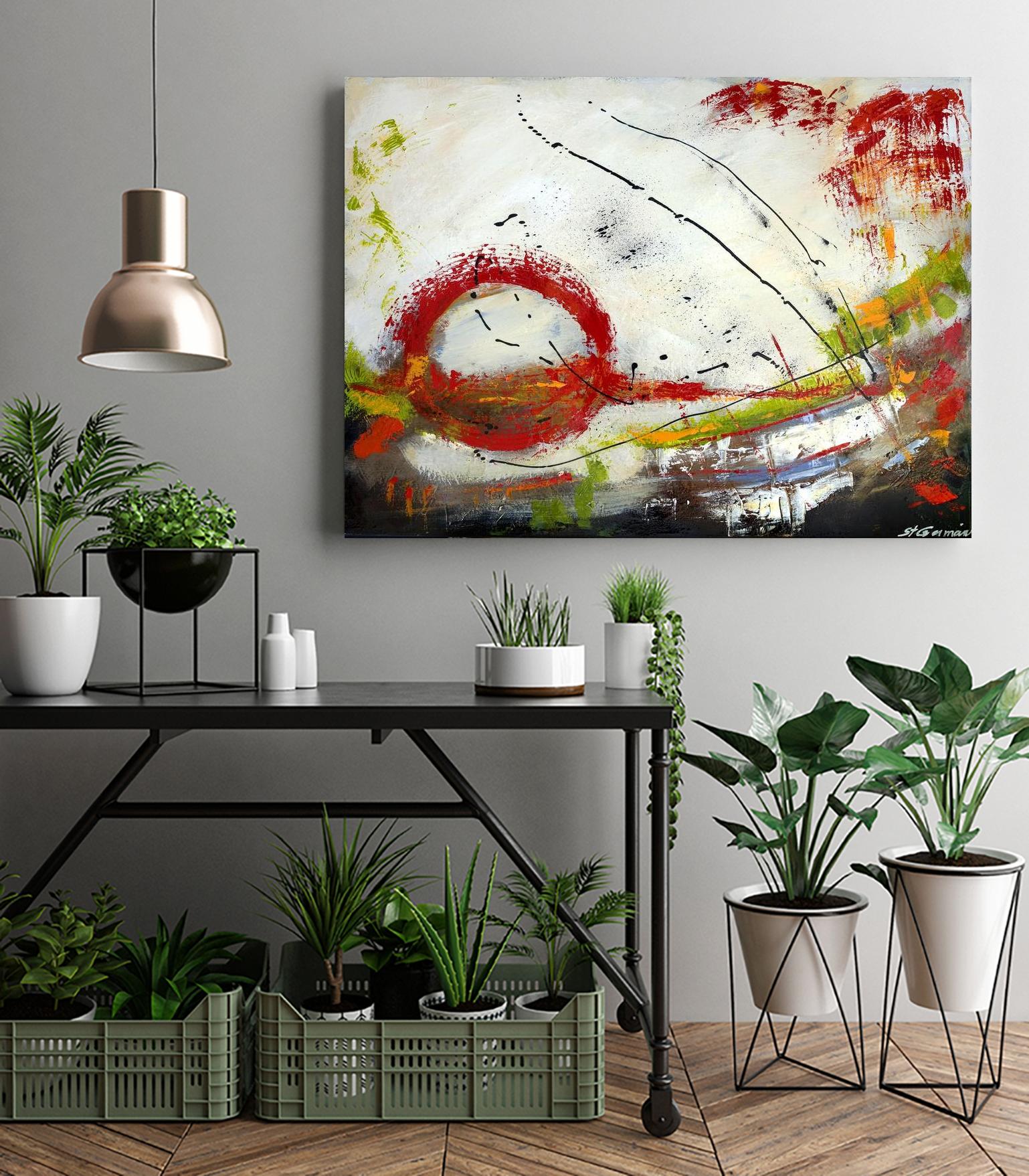 Intense by Carole St-Germain on GIANT ART - red abstract quebec artists