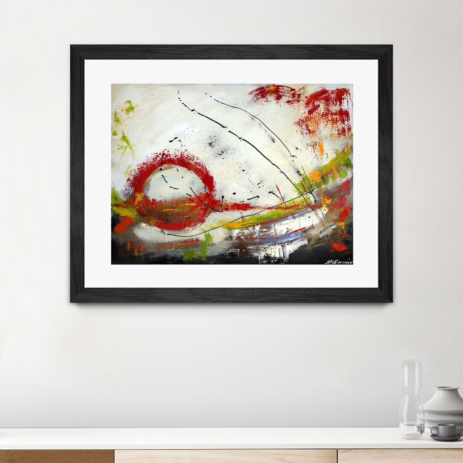 Intense by Carole St-Germain on GIANT ART - red abstract quebec artists