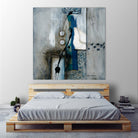 La fonte by Sylvie Cloutier on GIANT ART - blue abstract