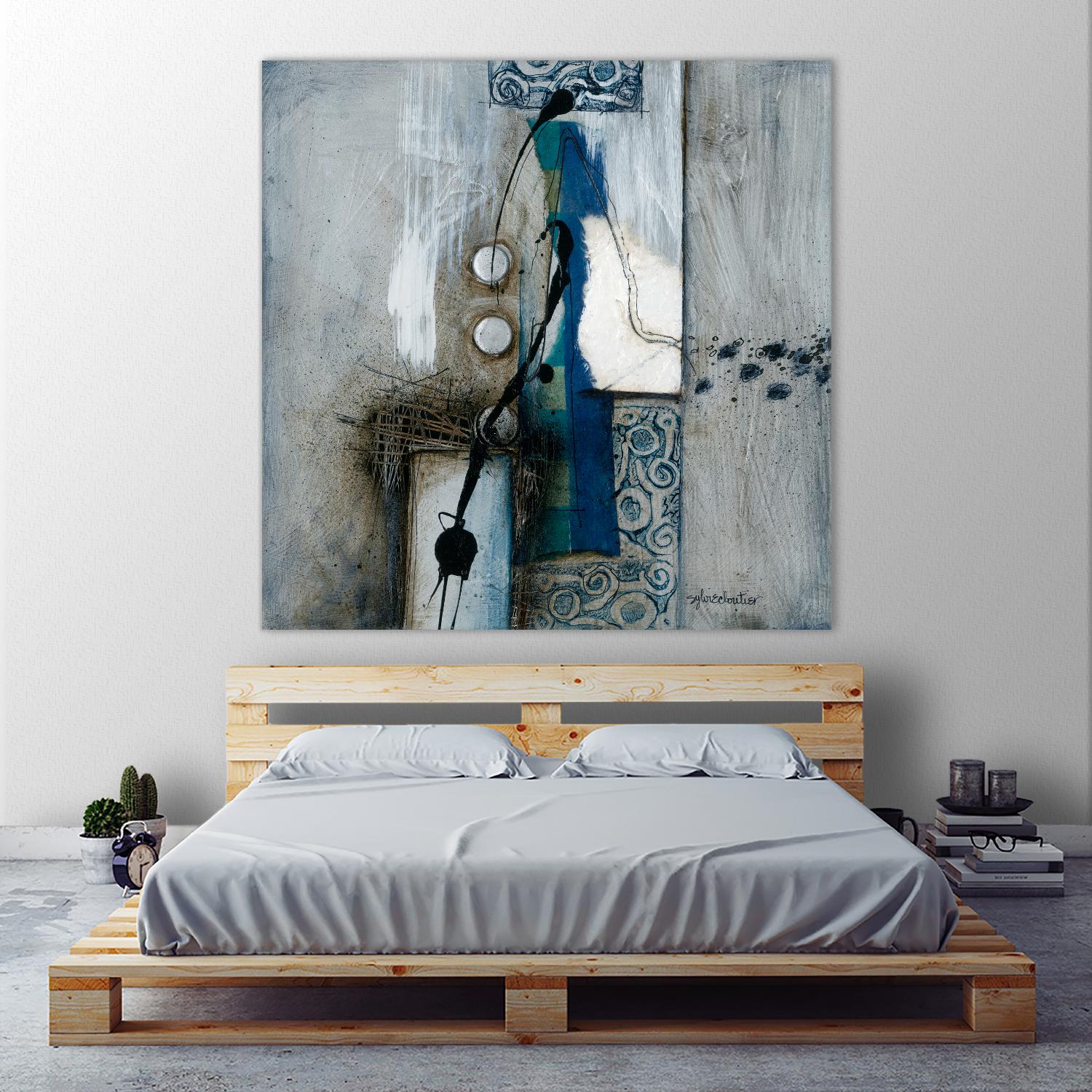 La fonte by Sylvie Cloutier on GIANT ART - blue abstract