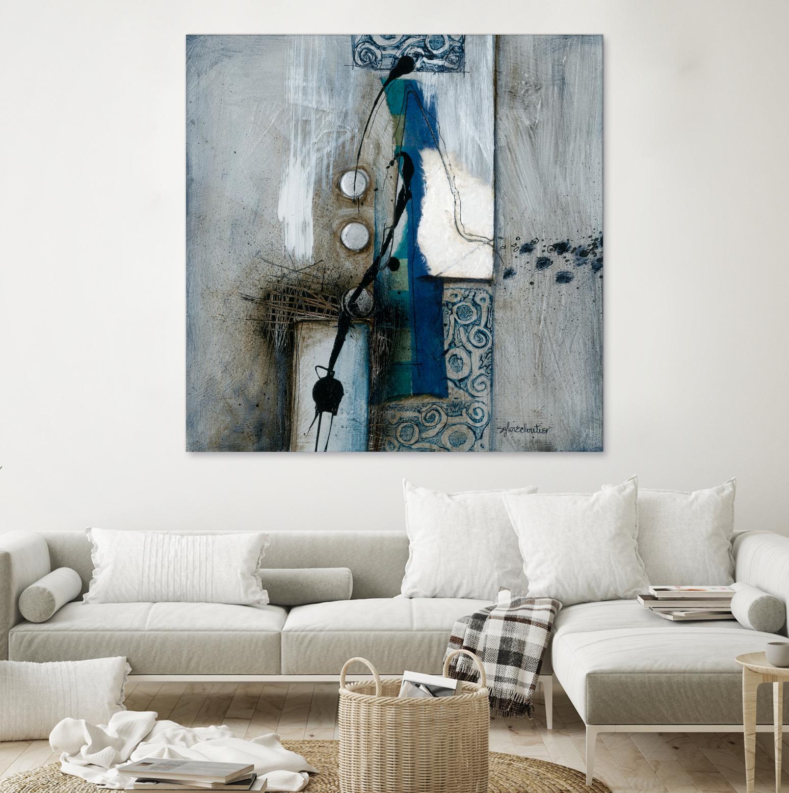 La fonte by Sylvie Cloutier on GIANT ART - blue abstract