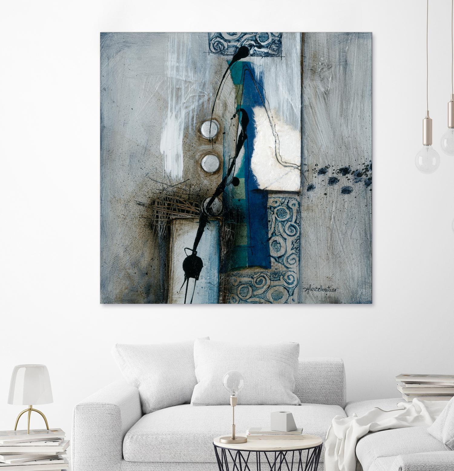 La fonte by Sylvie Cloutier on GIANT ART - blue abstract