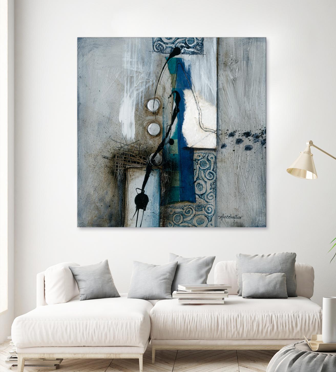 La fonte by Sylvie Cloutier on GIANT ART - blue abstract