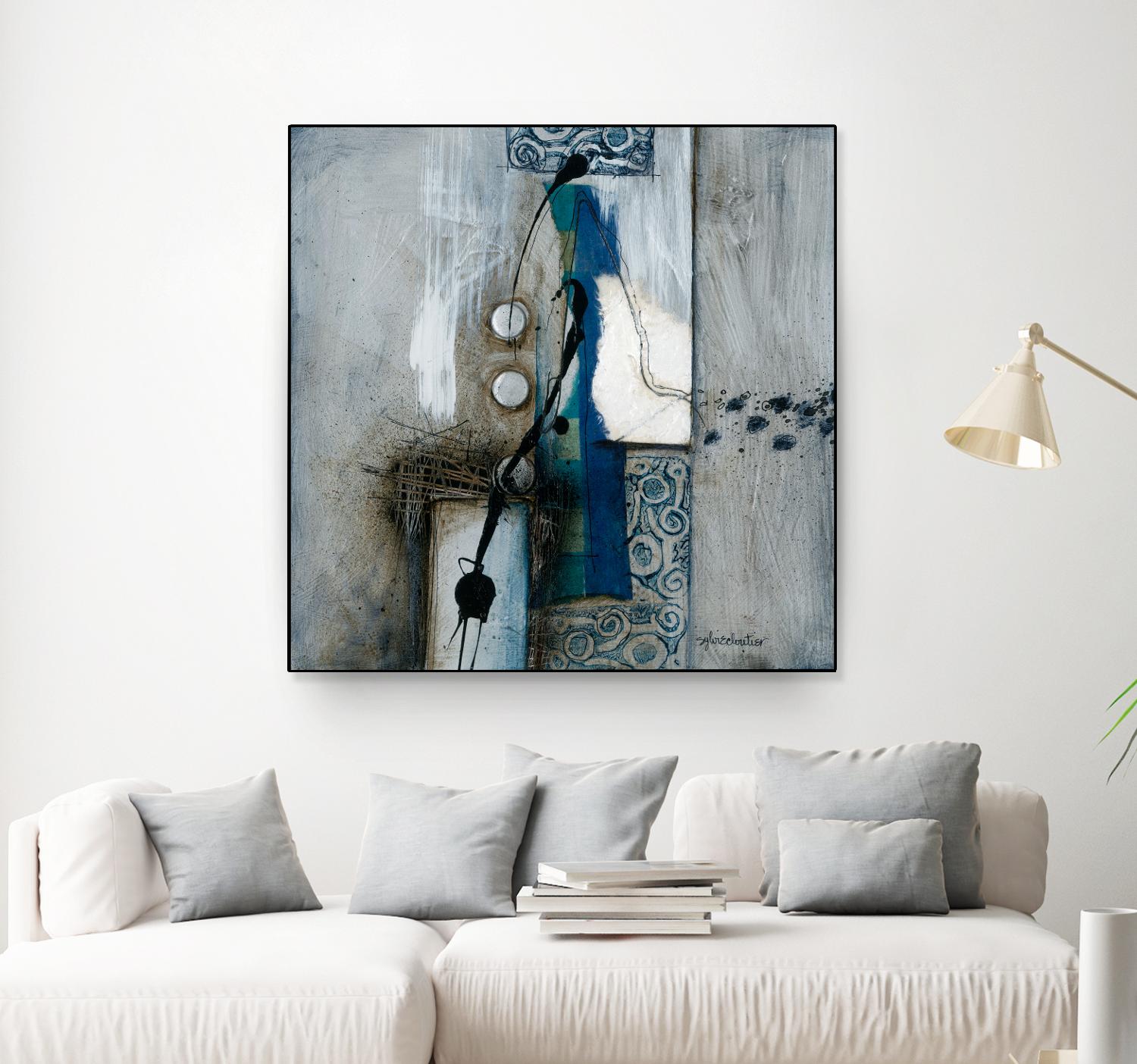 La fonte by Sylvie Cloutier on GIANT ART - blue abstract
