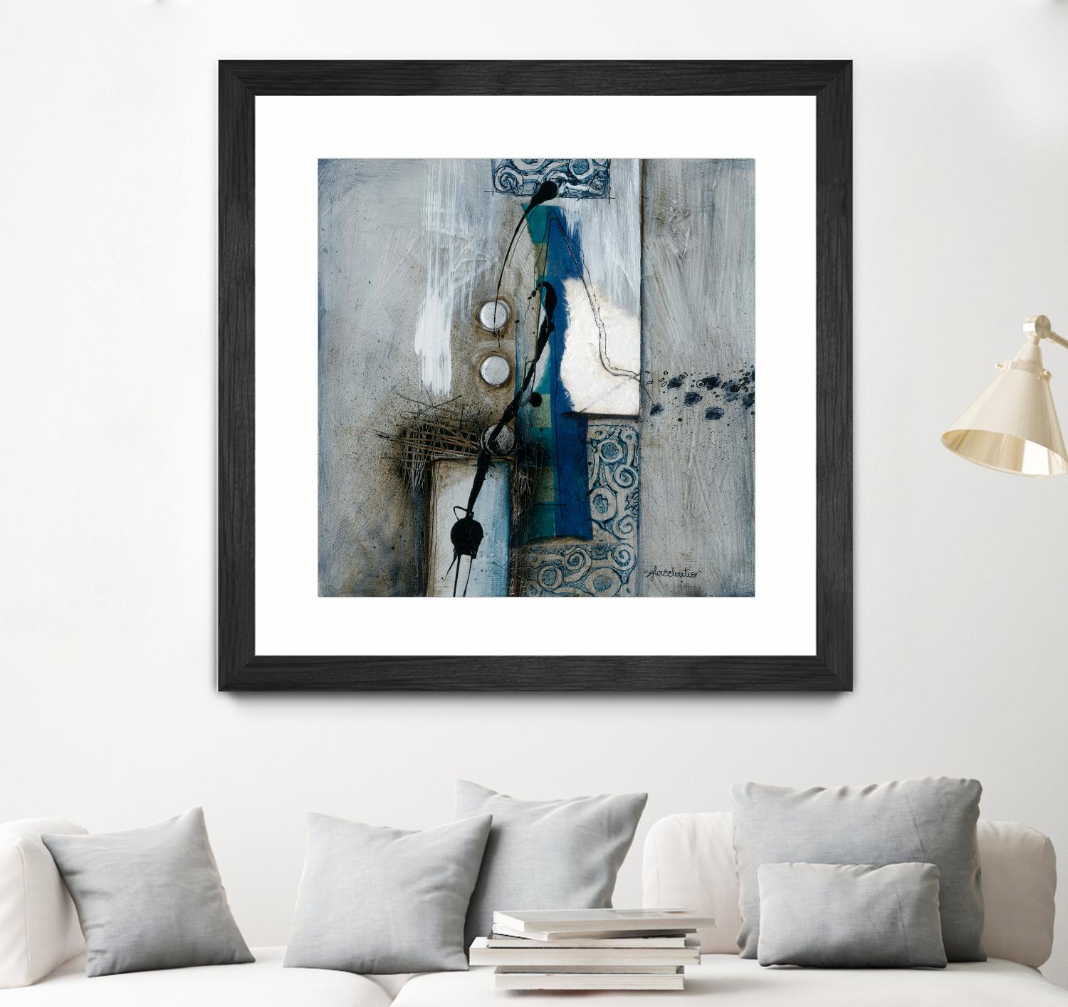La fonte by Sylvie Cloutier on GIANT ART - blue abstract