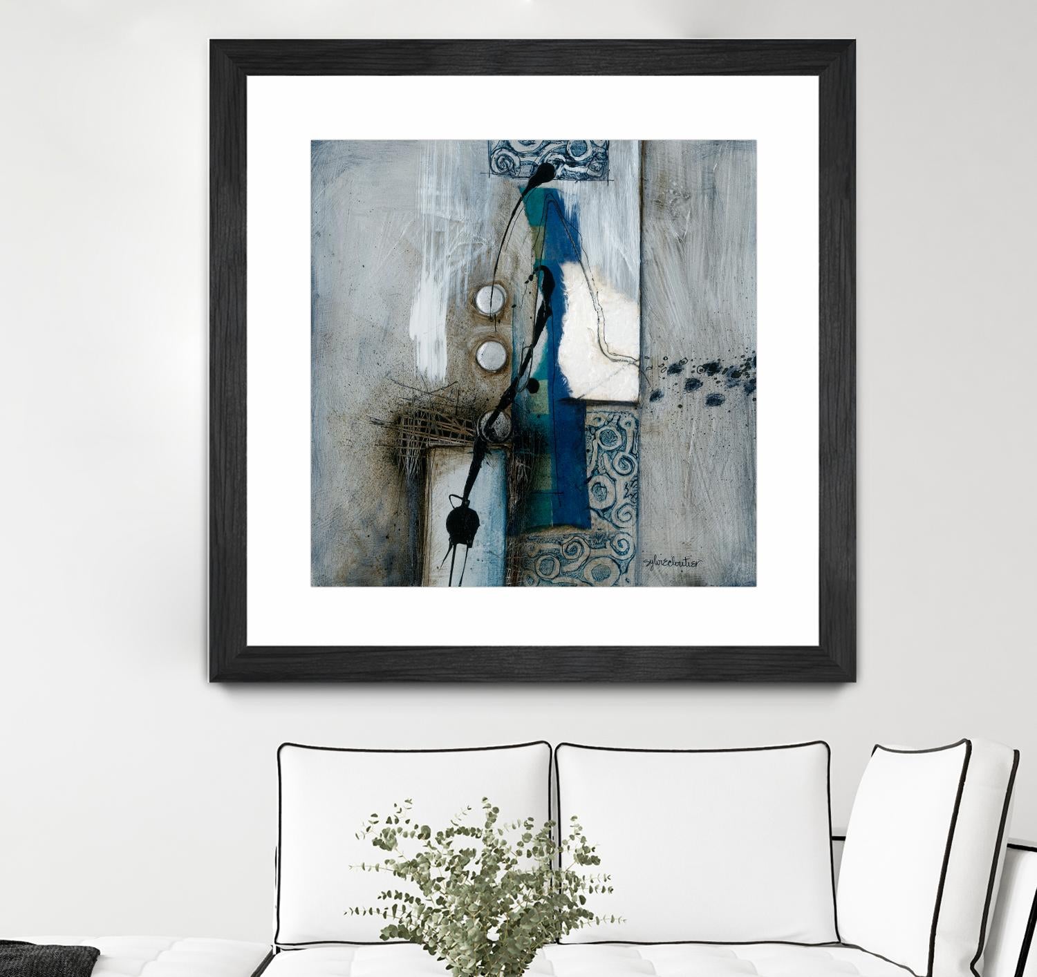 La fonte by Sylvie Cloutier on GIANT ART - blue abstract