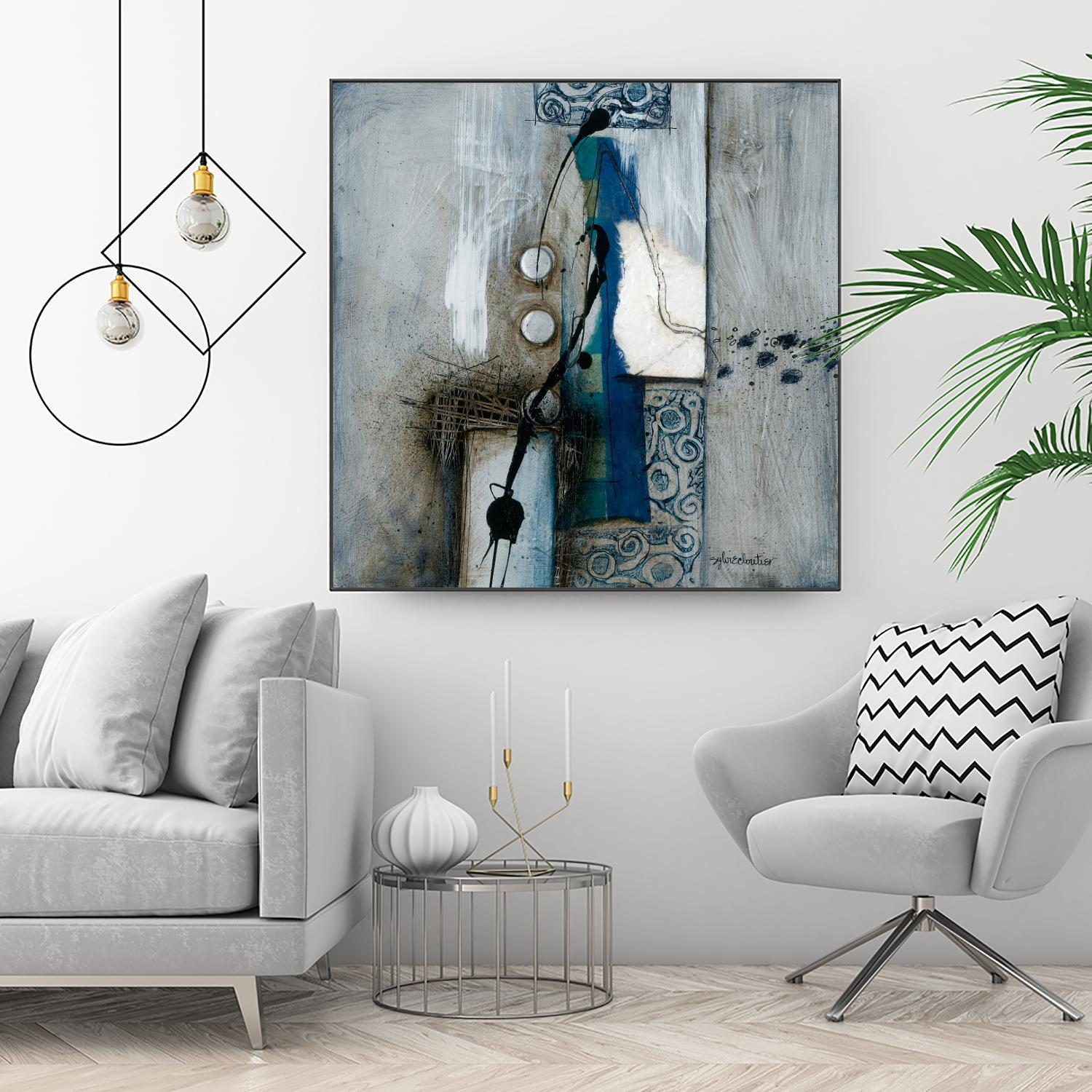 La fonte by Sylvie Cloutier on GIANT ART - blue abstract